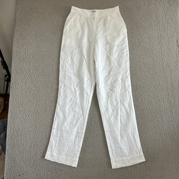 Rhythm Linen Pants White Trousers Lined Tailored Retails $80 - Picture 11 of 16